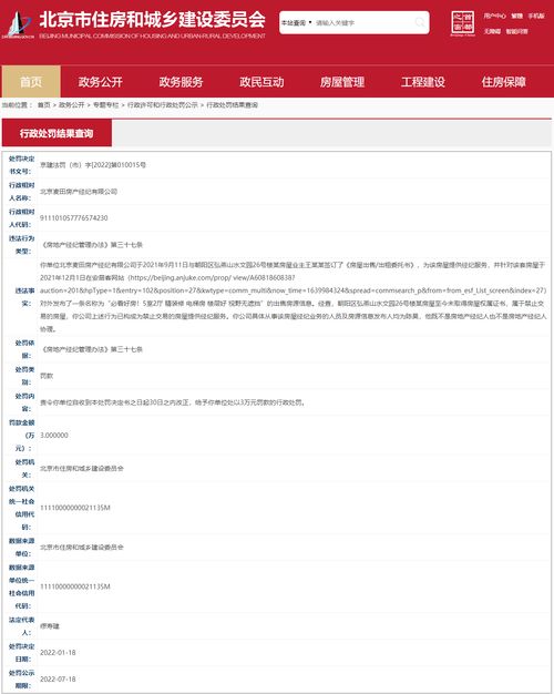 麥田房產(chǎn)經(jīng)紀(jì)1天收2罰單 為禁止交易房屋提供經(jīng)紀(jì)服務(wù)